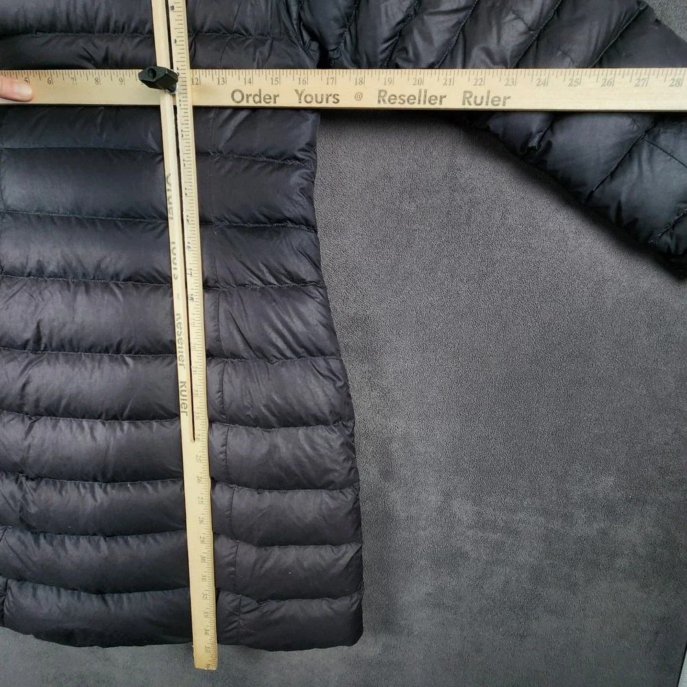 The North Face Paulette Long‎ Puffer Coat Womens XS Black 550 Down Fill Zip Up